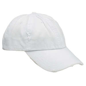 Chino Cap with Abrasion White