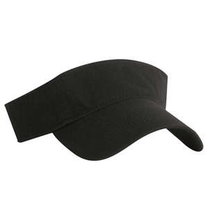 Washed Cotton Twill Visor Black