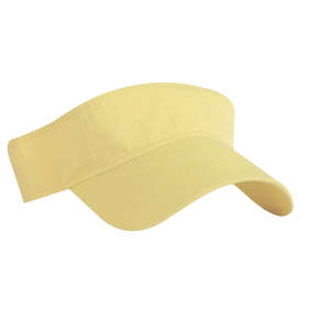 Washed Cotton Twill Visor Yellow, Lemon