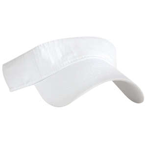 Washed Cotton Twill Visor White