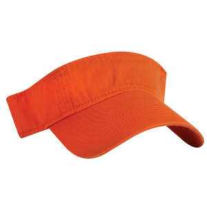 Washed Cotton Twill Visor Orange, Tangerine