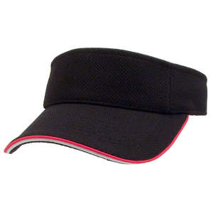Cool Mesh Double Sandwich Visor Black/Red/White