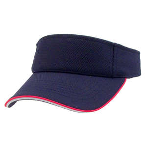 Cool Mesh Double Sandwich Visor Blue, Navy/Red/White