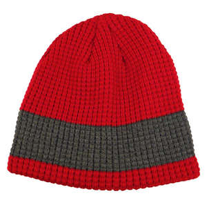 Big Bear Eco Beanie with Stripe Red/Charcoal
