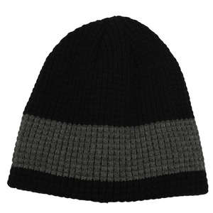Big Bear Eco Beanie with Stripe Black/Charcoal