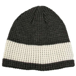 Big Bear Eco Beanie with Stripe Charcoal/Ivory