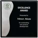 Personalized Awards & Recognition - Black with Aluminum Plaque - 8" x 8"