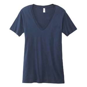 Canvas Unisex 4.2 oz Deep V-Neck T-Shirt - Dark/All