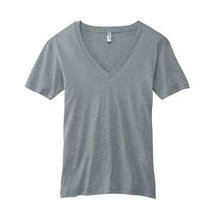 Canvas Unisex 4.2 oz Deep V-Neck T-Shirt - Dark/All