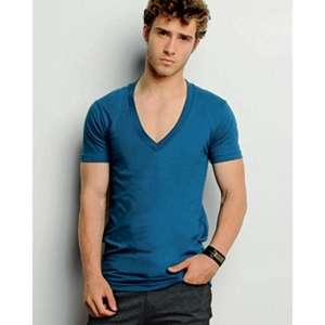 Custom Promotional Canvas Unisex 4.2 oz Deep V-Neck T-Shirt - Dark/All