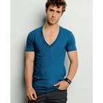 Promotional Apparel - Canvas Unisex 4.2 oz Deep V-Neck T-Shirt - Dark/All