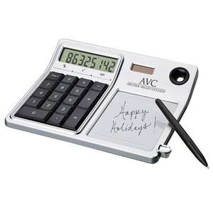 Custom Promotional Desktop Solar Calc and Erasable Memo Pad