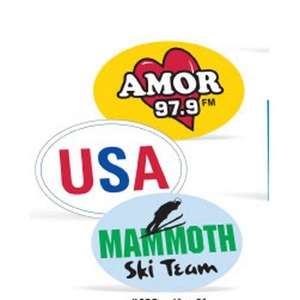 Ultra Removable Oval Bumper Sticker - 4" x 6" 