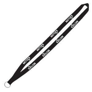 1/2" Economy Polyester Lanyard with Silver Split Ring 