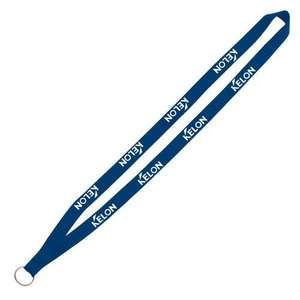 1/2" Economy Polyester Lanyard with Silver Split Ring 
