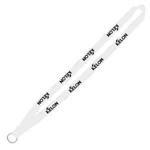 1/2" Economy Polyester Lanyard with Silver Split Ring 