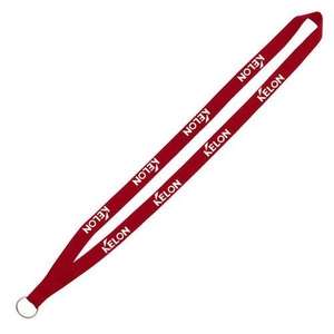 Custom Promotional 1/2" Economy Polyester Lanyard with Silver Split Ring