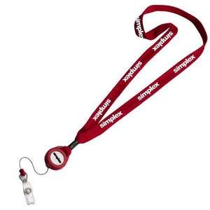 3/4" Cotton Lanyard with Retractable Badge Reel 
