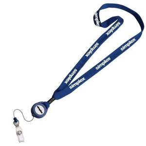 3/4" Cotton Lanyard with Retractable Badge Reel 