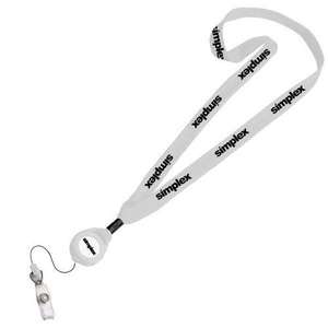 3/4" Cotton Lanyard with Retractable Badge Reel 