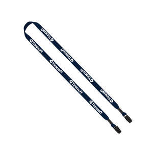 Custom Promotional 1/2" Polyester Double Bulldog Clip No-Flip Lanyard