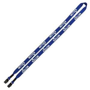 1/2" Polyester Double Bulldog Clip No-Flip Lanyard 