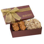 Custom Food Gift Bags, Baskets & Boxes - The Executive Gift Box - Almond Butter Crunch and Turtles