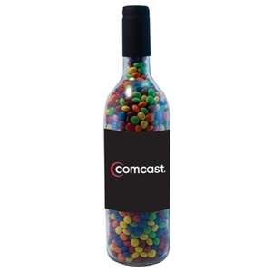 Custom Promotional Wine Bottle - Filled with Chocolate Littles