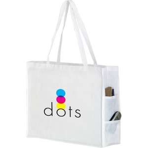 Y2K Tote with Side Pockets White