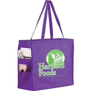 Y2K Tote with Side Pockets Purple