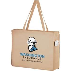 Y2K Tote with Side Pockets Tan