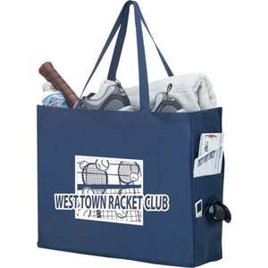 Y2K Tote with Side Pockets Blue, Navy
