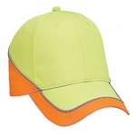 Promotional Caps - Reflective Piping Design Neon Deluxe Polyester Twill Low Profile Cap