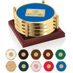 Personalized Coasters - Four Coasters with Solid Cherry Tray