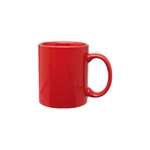 Promotional Coffee Mugs - Red Vitrified Stoneware Coffee Mug - 11 oz., Full Color Imprint