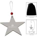 Imprinted Lifestyle Gifts - Silver Star Ornament