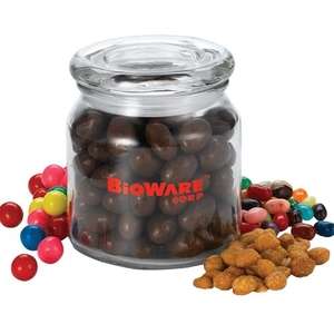 Custom Promotional 16 oz. Luna Round Glass Jar - (with fill B)