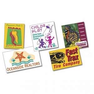 Custom Promotional Full Color Vinyl Square Corner Decal Removable - 11 to 17 sq in. (Indoor and Outdoor)