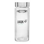 Promotional Water Bottles - 16 oz. h2go Double Wall Glass Beverage Vessel with Strainer