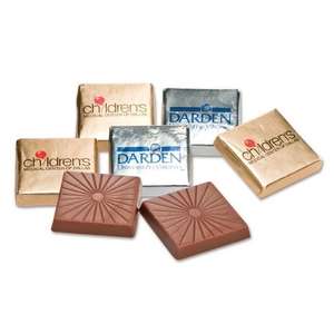 Belgian Chocolate Squares with Custom Imprinted Foil 