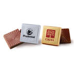 Business Food & Drink - Belgian Chocolate Squares with Custom Imprinted Foil