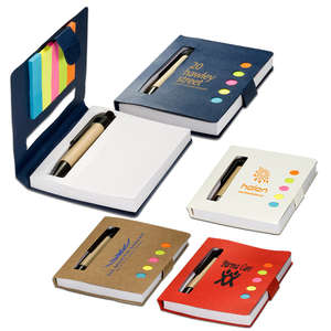 Custom Promotional Eco Stowaway Sticky Jotter with Pen
