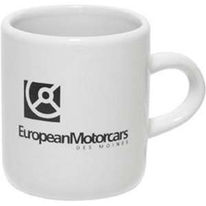 Custom Promotional White Vitrified Ceramic Espresso Cup - 3oz.