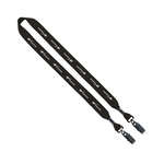 Personalized Lanyards - 3/4" Knitted Cotton Double Bulldog Clip Lanyard