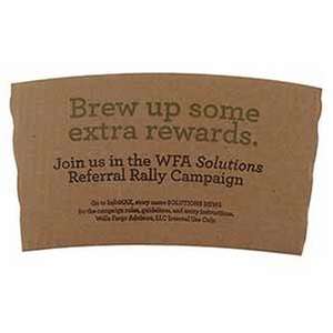 Custom Promotional Kraft Coffee Clutch - For 10-16 oz Cups