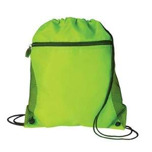 Mesh Pocket Drawcord Green, Neon
