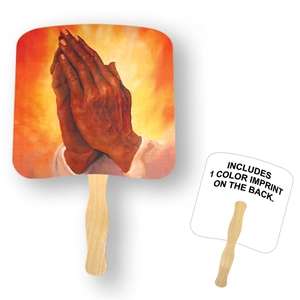 Custom Promotional Praying Hands Religious Fan