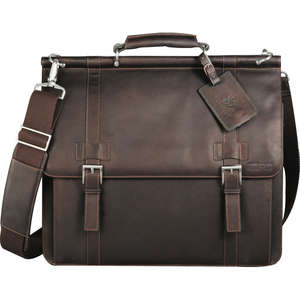 Kenneth Cole Colombian Leather Dowel Compu-Messenger Bag 