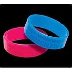 Promotional Lanyards, Badges & Bracelets - 1" Awareness Bracelets - Embossed/Debossed, Economy Service