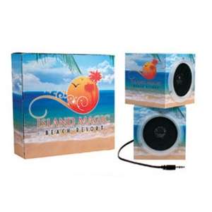 Cube Shape Portable Speakers, Full Color Digital